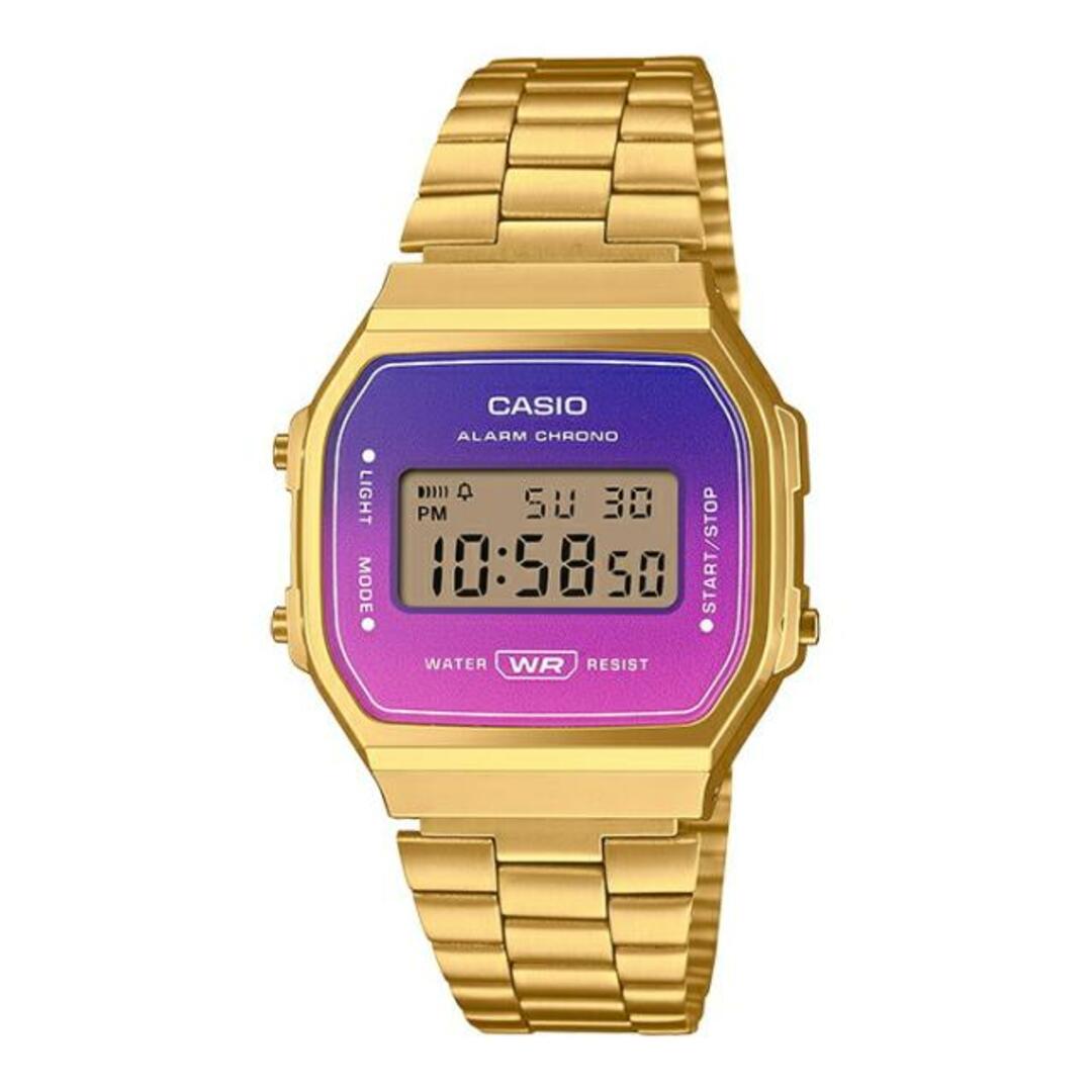 CASIO(カシオ)の【並行輸入品】【日本未発売】CASIO STANDARD MENS カシオ スタンダード A168WERG-2A 腕時計 時計 ブランド メンズ キッズ 子供 男の子 チープカシオ チプカシ デジタル 日付 カレンダー ゴールド 金 パープル ピンク メタル 送料無料 メンズの時計(腕時計(アナログ))の商品写真