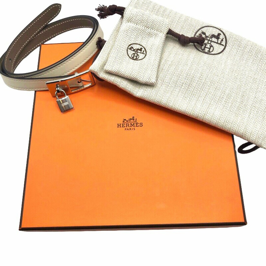 Hermes - エルメス HERMES ラッキー15リバーシブルベルト80㎝ U刻 クレ