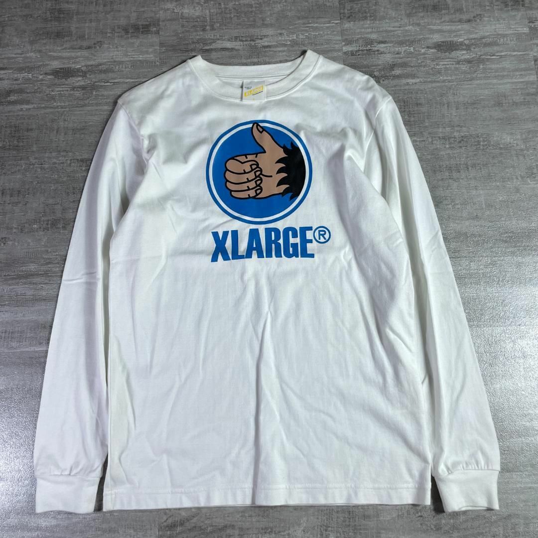 XLARGE トップス スウェット ホワイト 白 ロゴ 刺繍 長袖