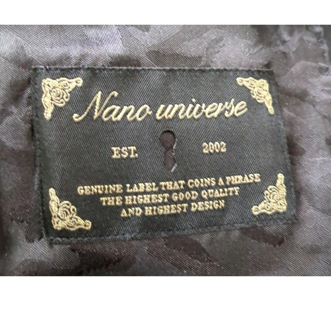 nano・universe(ナノユニバース)のNANO UNIVERSE(ナノユニバース)メンズ テーラードジャケット。黒。 メンズのジャケット/アウター(テーラードジャケット)の商品写真