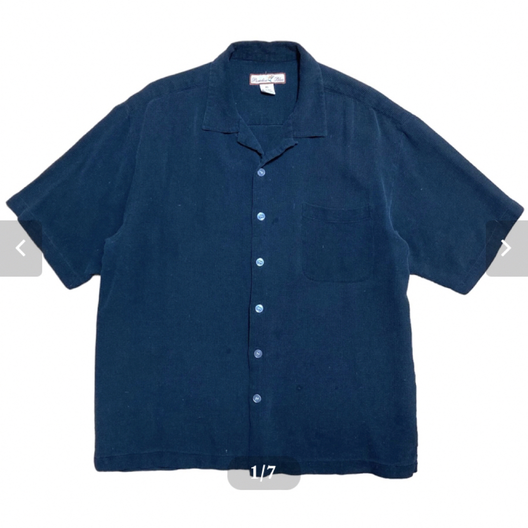 【90s PARADISE BLUE】Open Collar Shirt