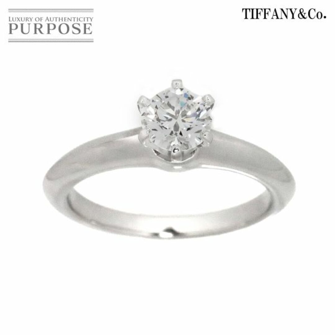 Tiffany & Co.(ティファニー)のティファニー TIFFANY&CO. ソリティア ダイヤ 0.54ct G/VS1/3EX 8号 リング Pt プラチナ【鑑定書付き】VLP 90179418 レディースのアクセサリー(リング(指輪))の商品写真