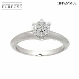 ティファニー(Tiffany & Co.)のティファニー TIFFANY&CO. ソリティア ダイヤ 0.54ct G/VS1/3EX 8号 リング Pt プラチナ【鑑定書付き】VLP 90179418(リング(指輪))