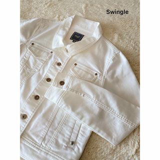 スウィングル(Swingle)の最終sale⭐︎未使用に近い美品❤︎スウィングル❤︎デニムジャケット❤︎ホワイト(Gジャン/デニムジャケット)