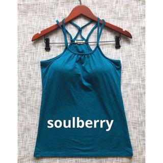 soulberry  タンクトップ　キャミソール　LL ブルーグリーン(キャミソール)