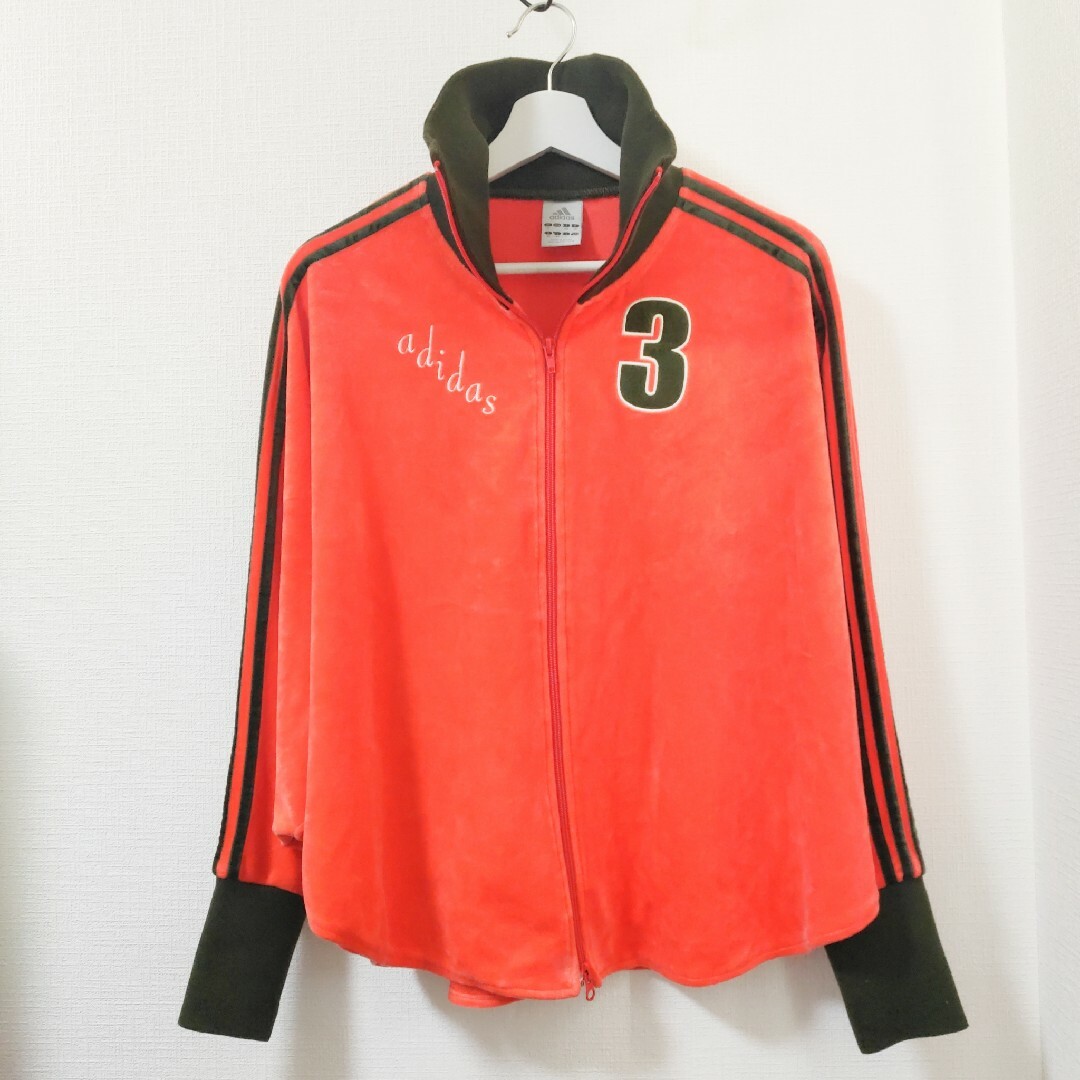 ✨希少✨ adidas 万国旗タグ ベロア トラックジャケット スリーライン-