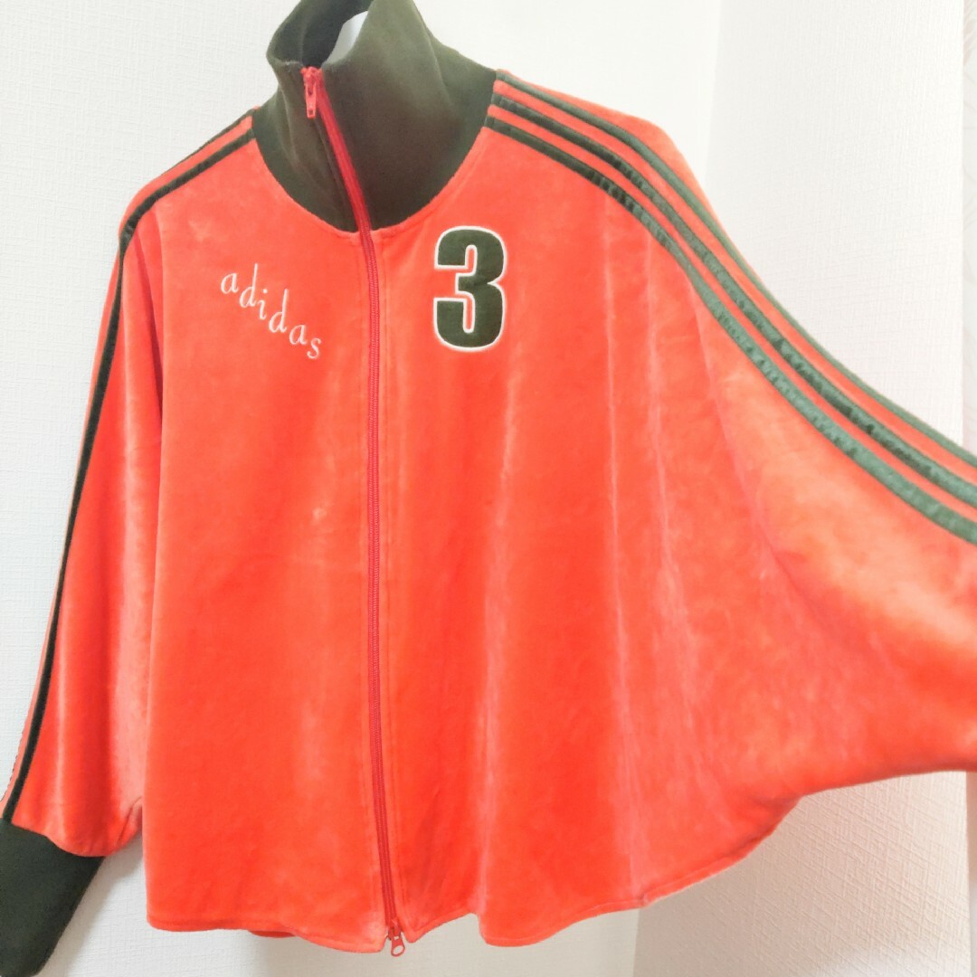 ✨希少✨ adidas 万国旗タグ ベロア トラックジャケット スリーライン-