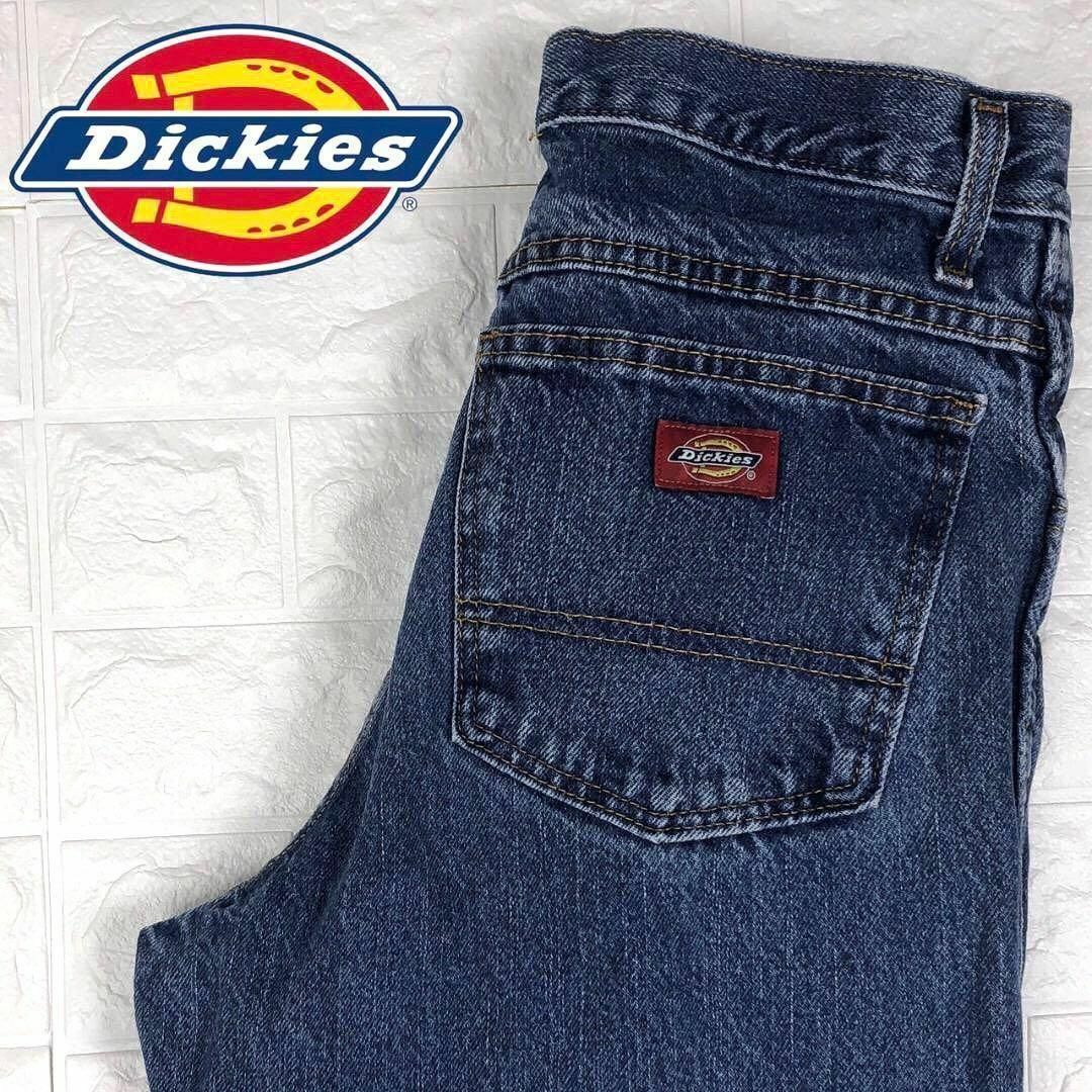 Dickies(ディッキーズ)のディッキーズ 美品デニムパンツ ジーンズ 刺繡ワンポイントロゴ コットン 90s メンズのパンツ(デニム/ジーンズ)の商品写真