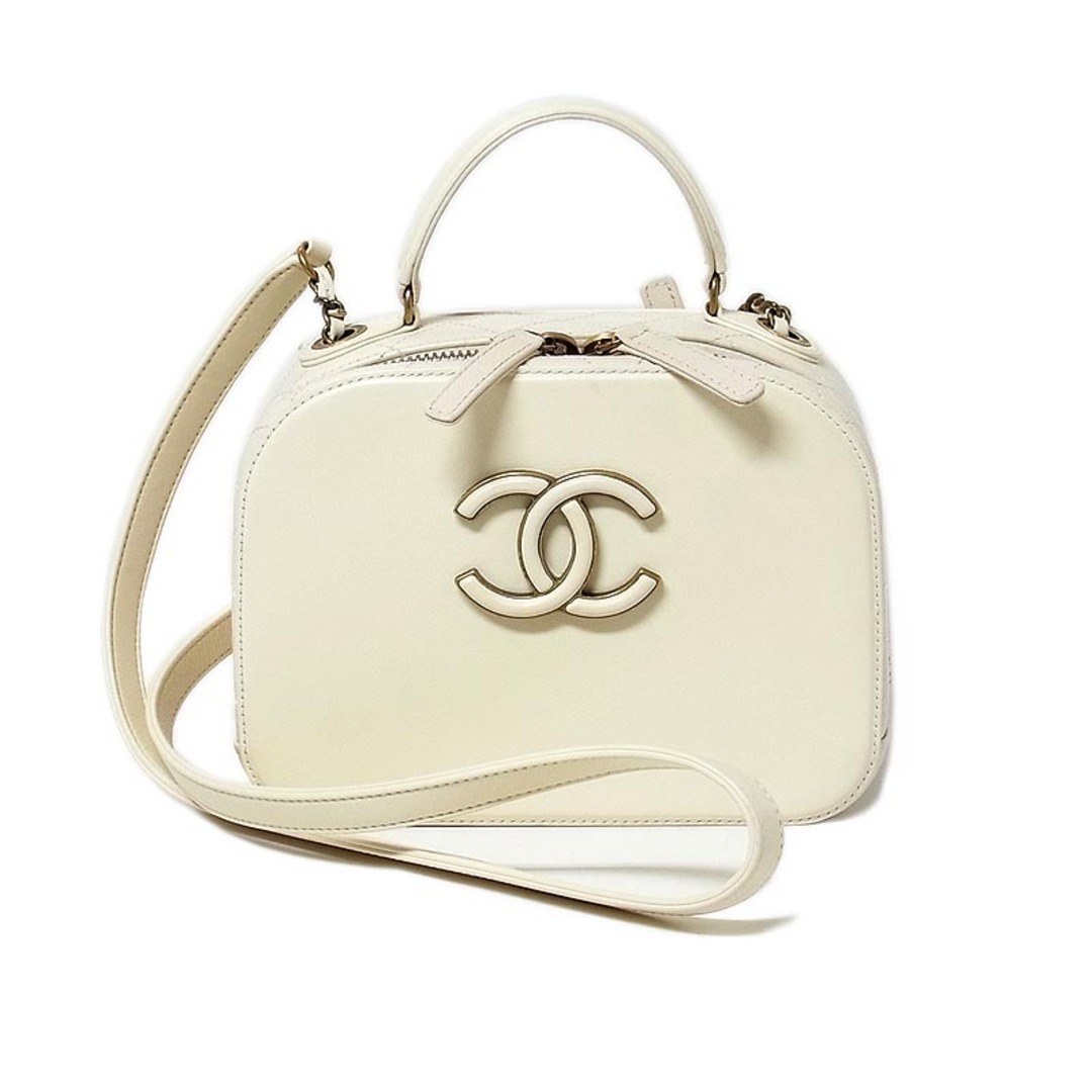 シャネル CHANEL ココマーク クルーズライン 2WAYチェーンショルダーバッグ ベージュ  カーフスキン レディース ショルダーバッグ