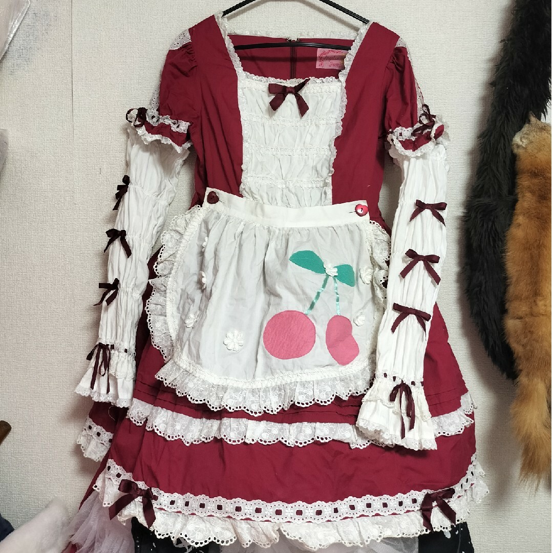 Angelic Pretty - 懐古ロリータ チェリーメイドドール ワンピース🍒の