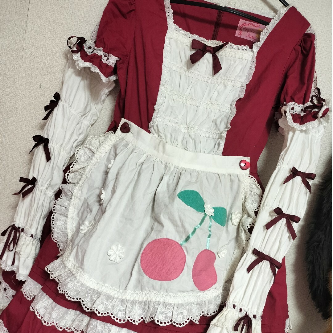 Angelic Pretty - 懐古ロリータ チェリーメイドドール ワンピース🍒の