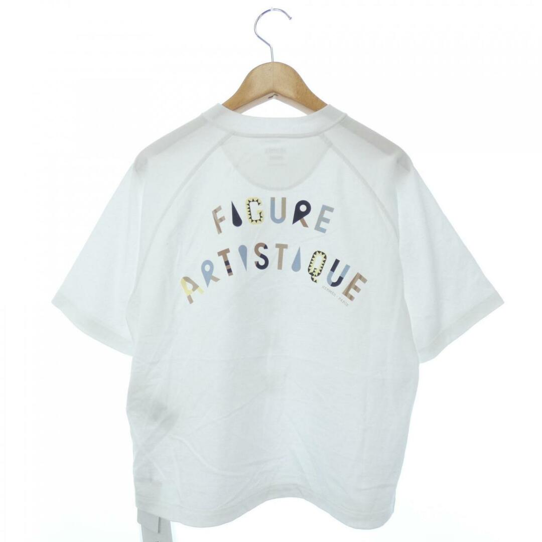 未使用 エルメス HERMES Tシャツ 22AW カットソー Promenade du Matin トップス レディース フランス製 42(L相当) ブラック/ホワイト