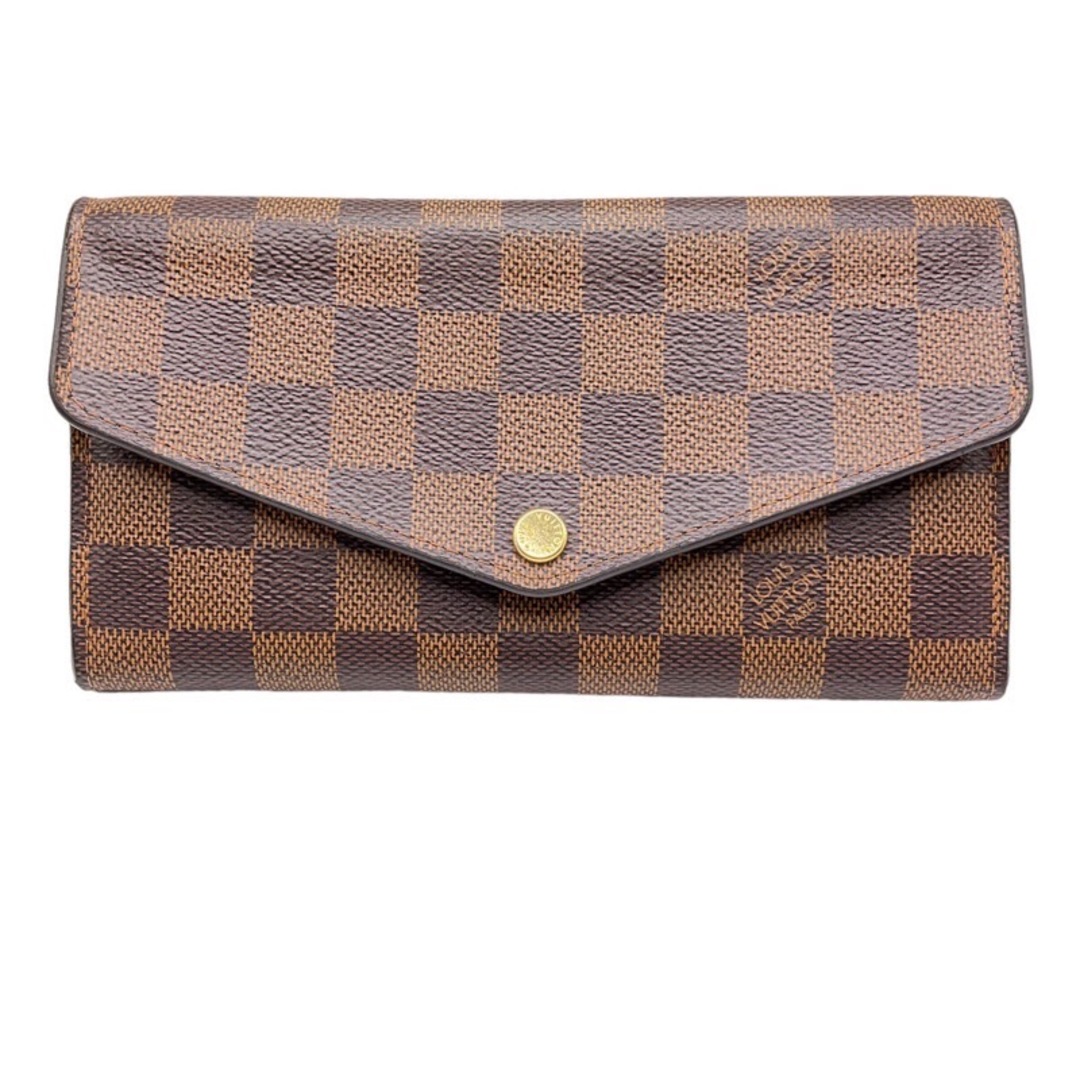 ルイ・ヴィトン LOUIS VUITTON ポルトフォイユ・サラ N63209 ダミエ PVC レディース 長財布