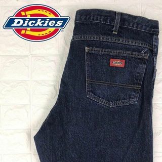 ディッキーズ(Dickies)のディッキーズ ゆるだぼデニムパンツ ジーンズ インディゴ 刺繡ワッペン コットン(デニム/ジーンズ)