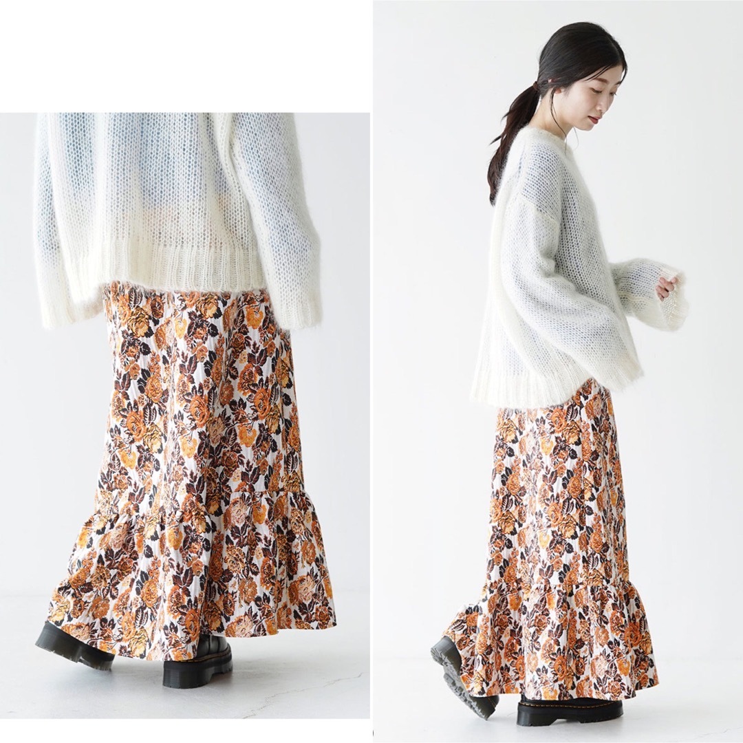 Shinzone - 美品Shinzoneシンゾーン フラワージャカードスカート 花柄