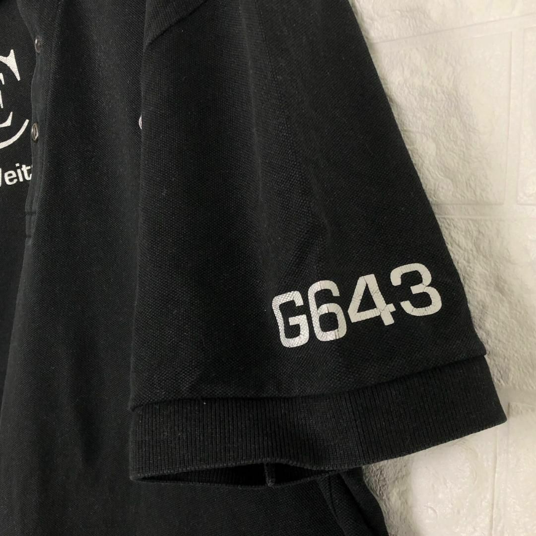 LACOSTE(ラコステ)のラコステ 銀ワニ刺繍ロゴ ポロシャツ 両面プリント バックデカロゴ ブラックXL メンズのトップス(ポロシャツ)の商品写真