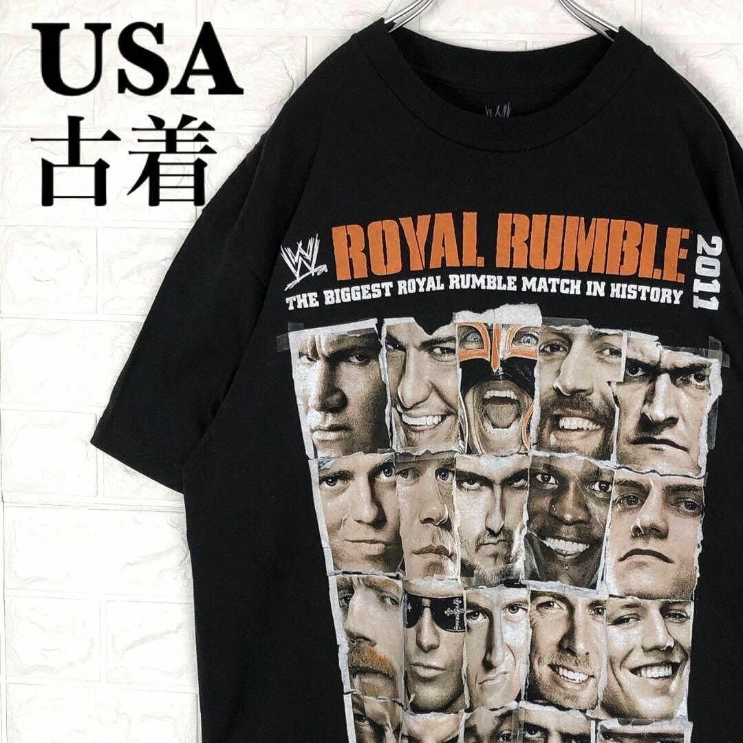 オーセンティック 米国製 WWE限定Tシャツ 両面プリント ビッグサイズ 2XL