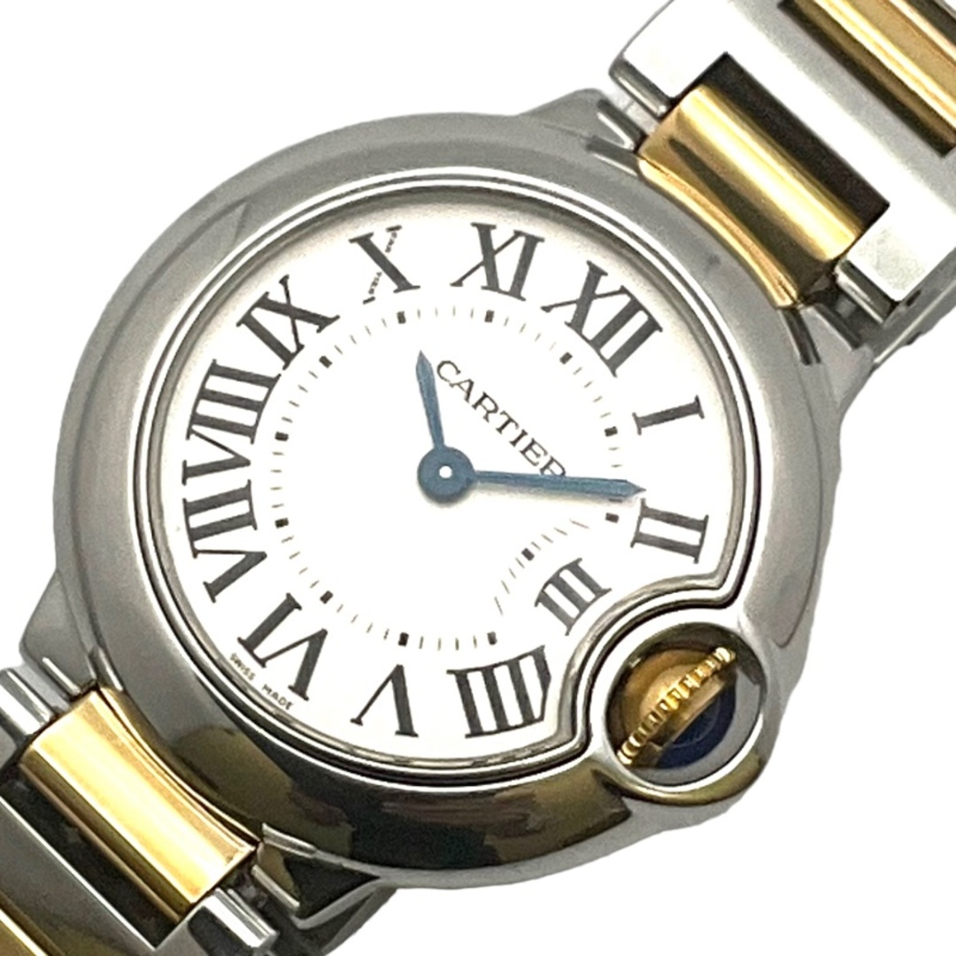 カルティエ Cartier バロンブルーSM W69007Z3 K18YG×SS レディース 腕時計