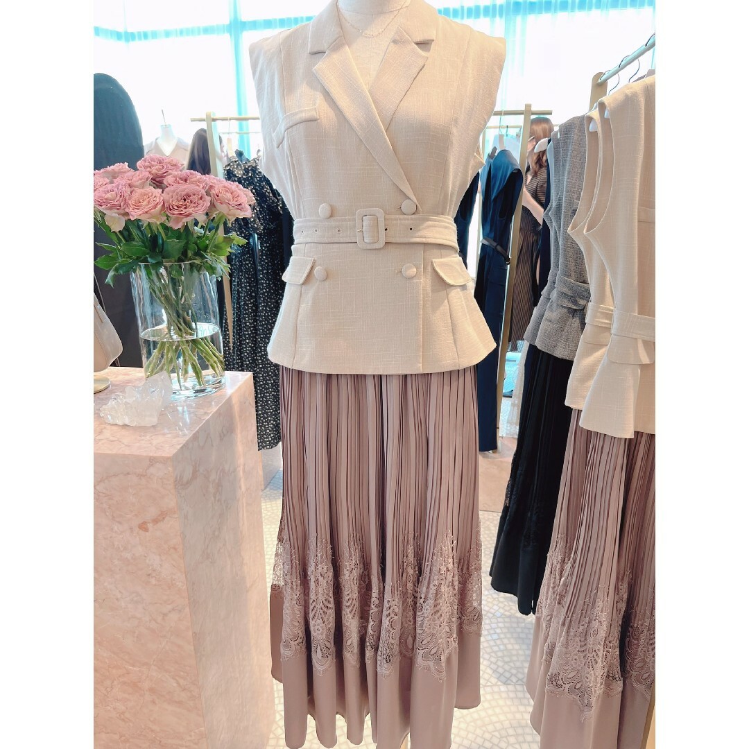 Her lip to - タグ付き Meurice Pleated Lace Dress (M)の通販 by