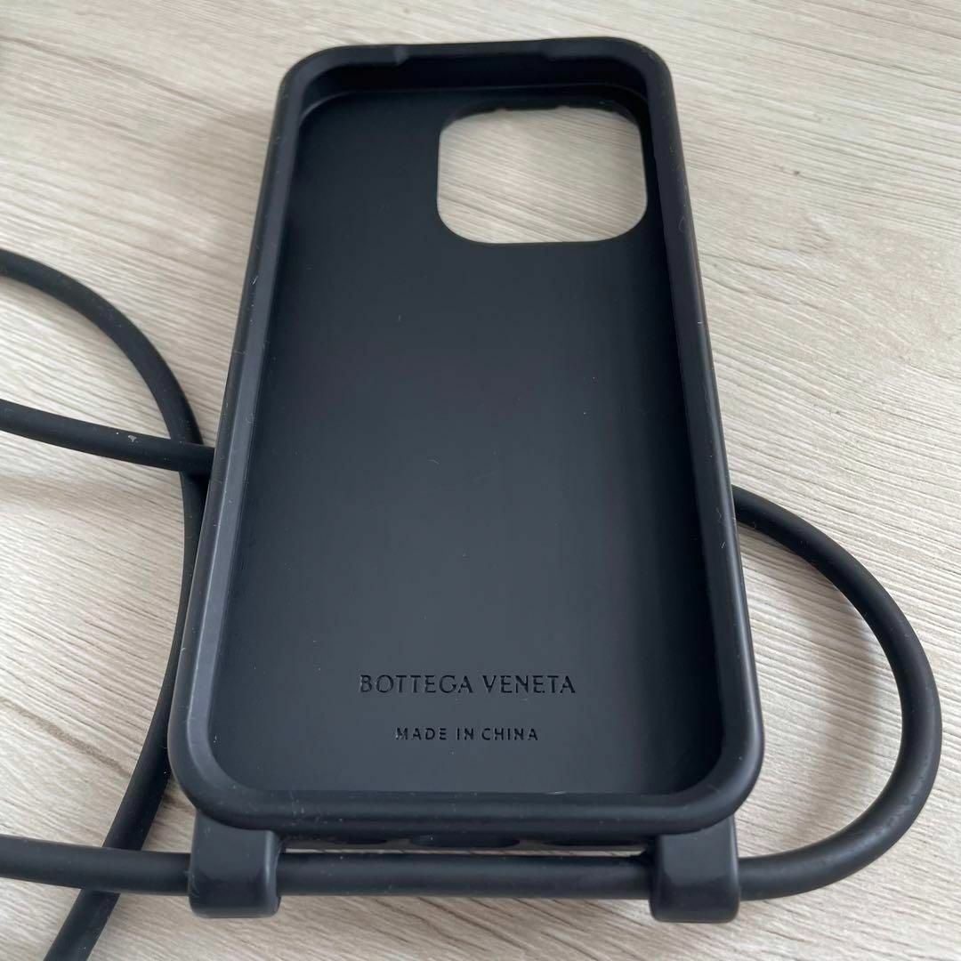 極美品 現行 ボッテガヴェネタ iPhone 14pro ブラック ストラップ