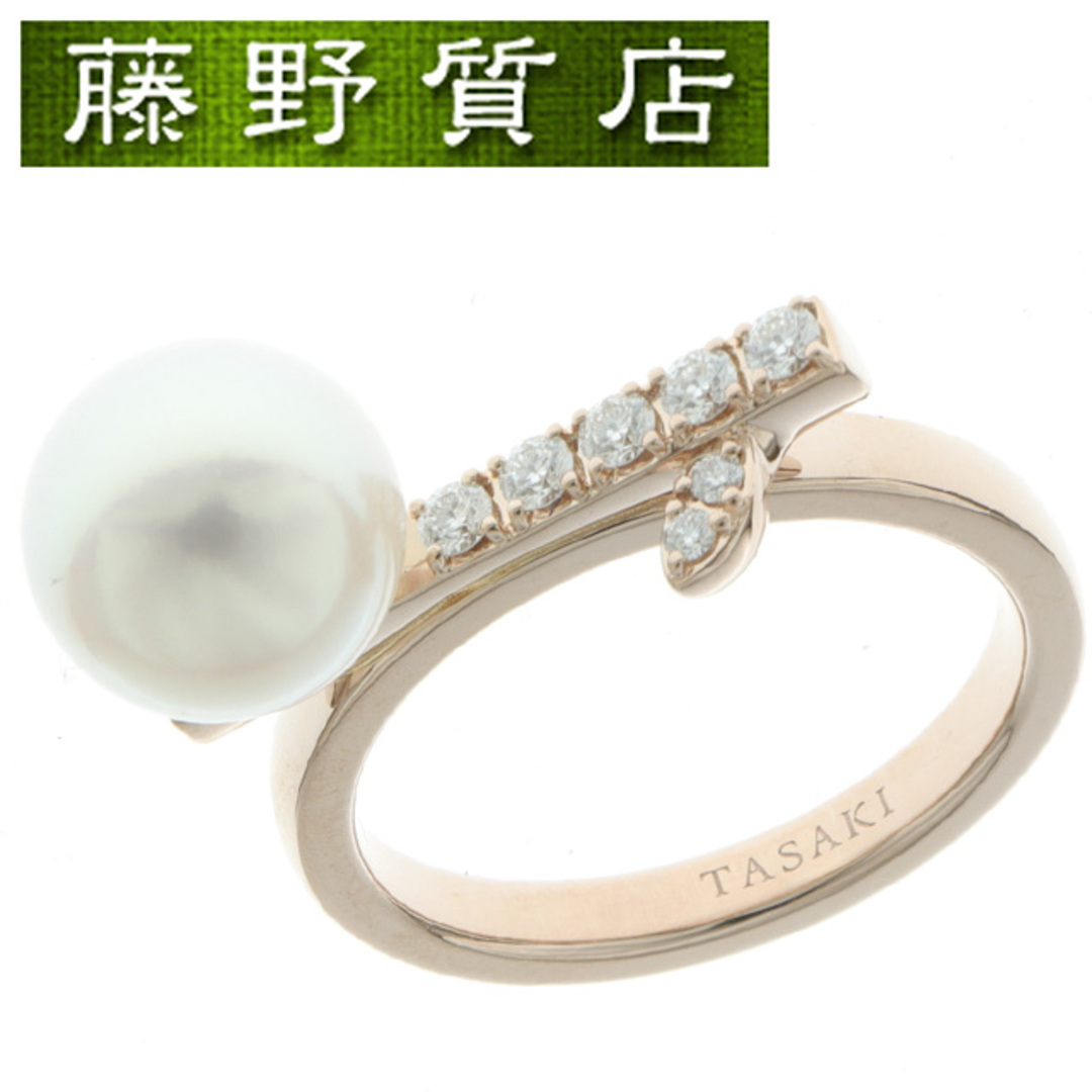（新品仕上げ済）タサキ TASAKI 田崎 クーゲル パール ダイヤ リング 指輪 約12号 K18 PG × パール × ダイヤ RPI-4693-18KSG 8583付属品箱