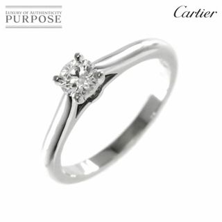 カルティエ(Cartier)のカルティエ Cartier ソリテール ダイヤ 0.23ct F/VVS1/3EX #47 リング Pt プラチナ 指輪【証明書・鑑別書付き】VLP 90198895(リング(指輪))