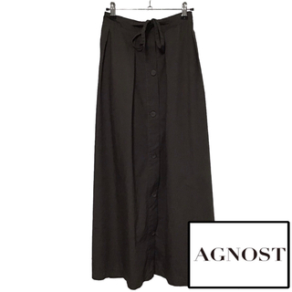 アグノスト(AGNOST)のアグノスト ロングスカート 38 グレー(ロングスカート)