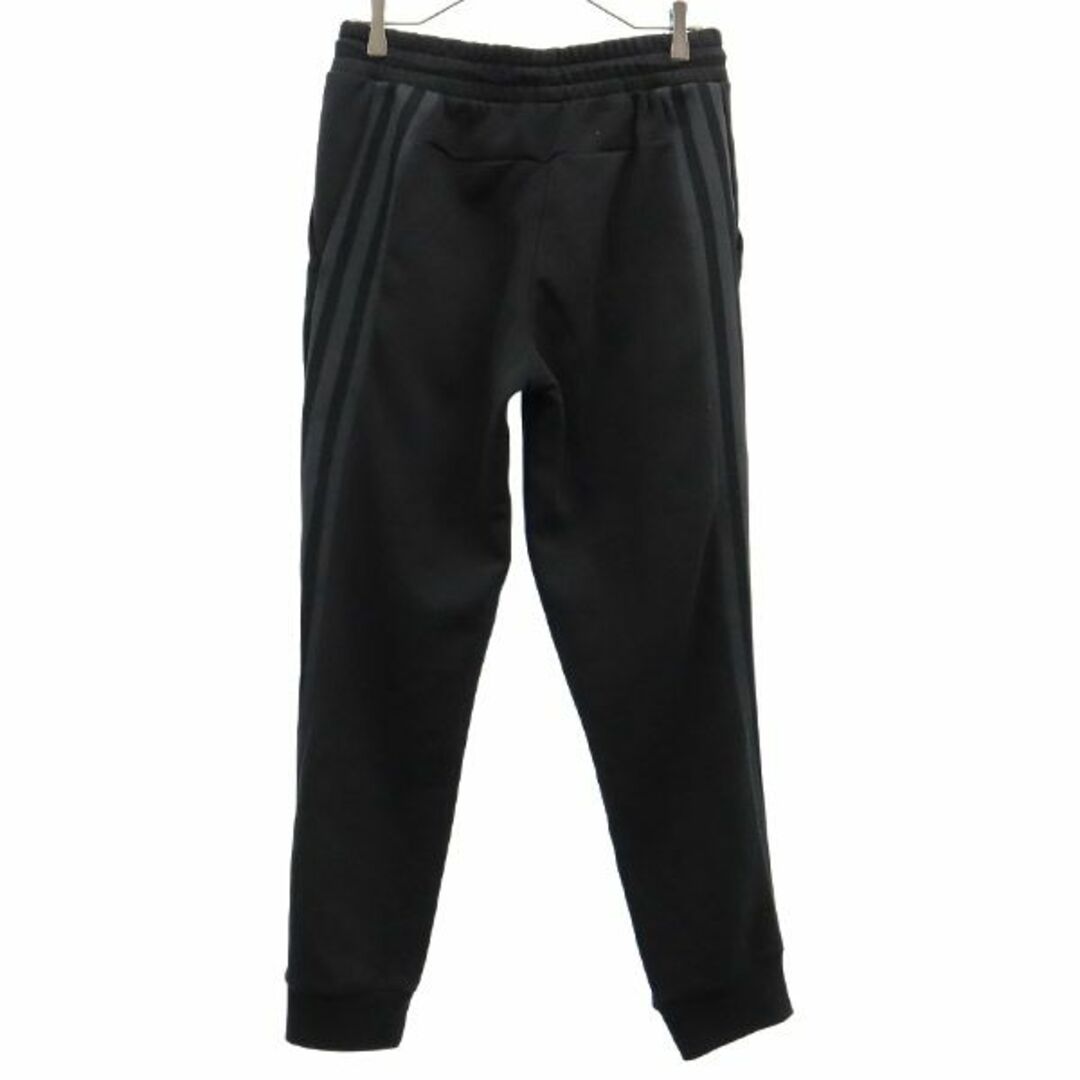 アディダス 未使用 ライン トレーニングパンツ XL ブラック adidas ジャージ スポーツ ウォームアップ ロゴプリント メンズ 【中古】 【230929】