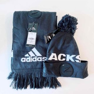 アディダス(adidas)の【新品★レア】オールブラックス ニット帽 マフラー ラグビー アディダス(ラグビー)