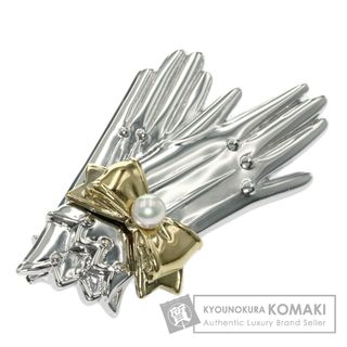 ミキモト(MIKIMOTO)のMIKIMOTO パール グローブ 真珠 ブローチ SV K18YG レディース(ブローチ/コサージュ)