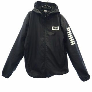 プーマ(PUMA)のプーマ プリント ウインドブレーカー M ブラック PUMA ジップアップジャケット スポーツ トレーニング ウォームアップ ロゴ メンズ 【中古】  【230929】(その他)