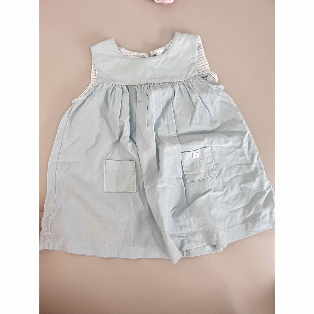 PETIT BATEAU(プチバトー)のプチバトー　女の子　水色 キッズ/ベビー/マタニティのベビー服(~85cm)(ワンピース)の商品写真