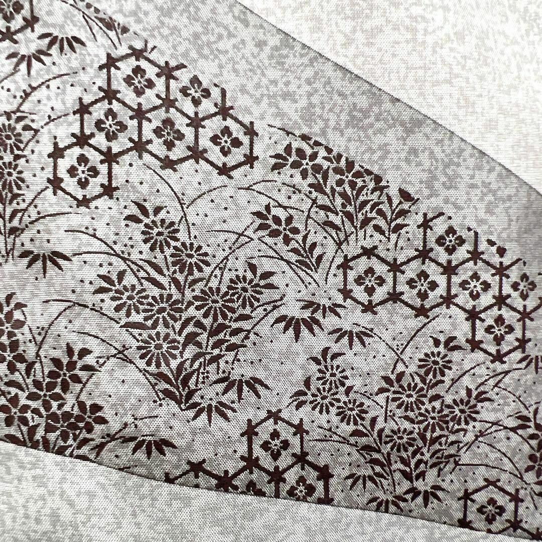 染大島紬 縦に抽象模様の小紋 たたき染-