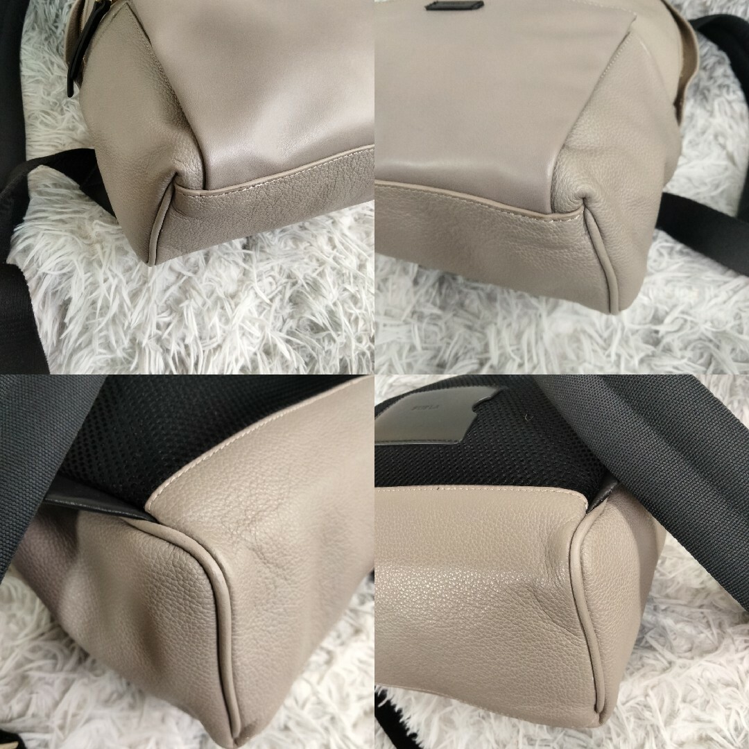 FURLA フルラ リュック バッグパック レザー ゴールド金具 グレージュ