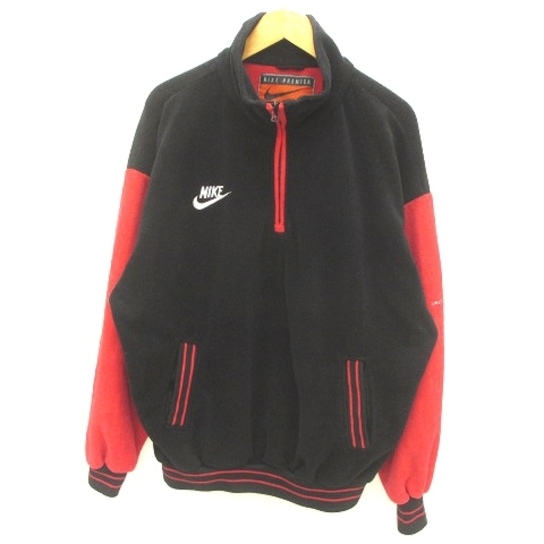 NIKE - ナイキ 白タグ ヴィンテージ フリースジャケット ナイロン 黒 ... 90s NIKE フリースジャケット ビッグスウォシュ刺繍 ナイキ 白タグ