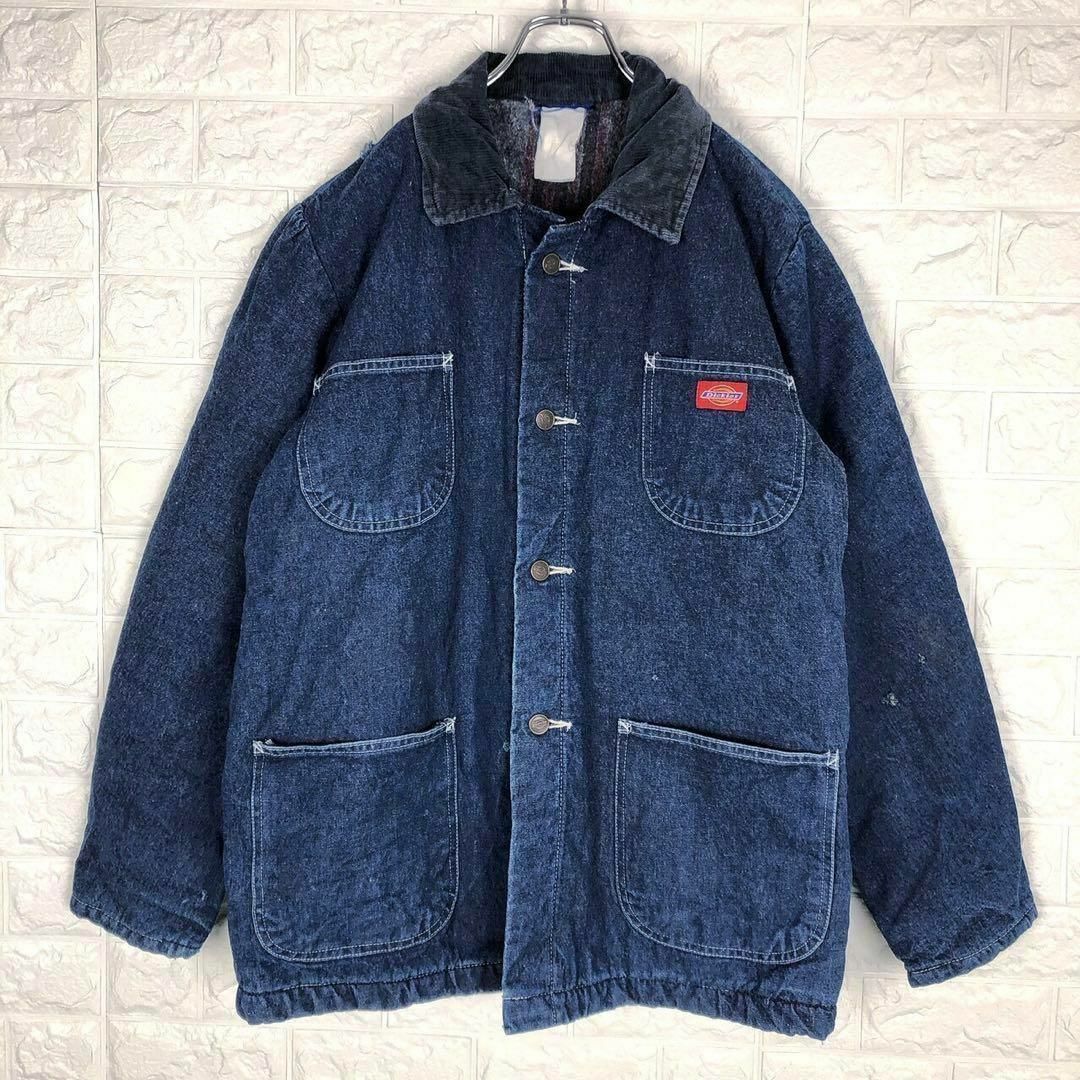 Dickies(ディッキーズ)のディッキーズ ヴィンテージ カバーオール デニムジャケット 綿100% 刺繍ロゴ メンズのジャケット/アウター(カバーオール)の商品写真