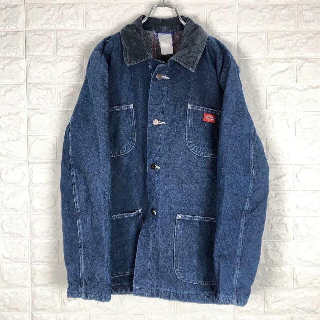 Dickies(ディッキーズ)のディッキーズ ヴィンテージ カバーオール デニムジャケット 綿100% 刺繍ロゴ メンズのジャケット/アウター(カバーオール)の商品写真