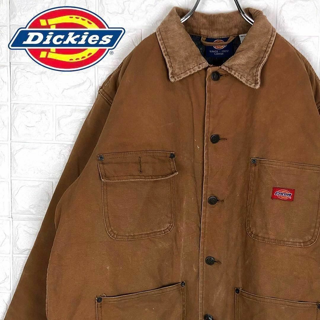 Dickies - ディッキーズ 刺繍ロゴ カバーオール ダックジャケット