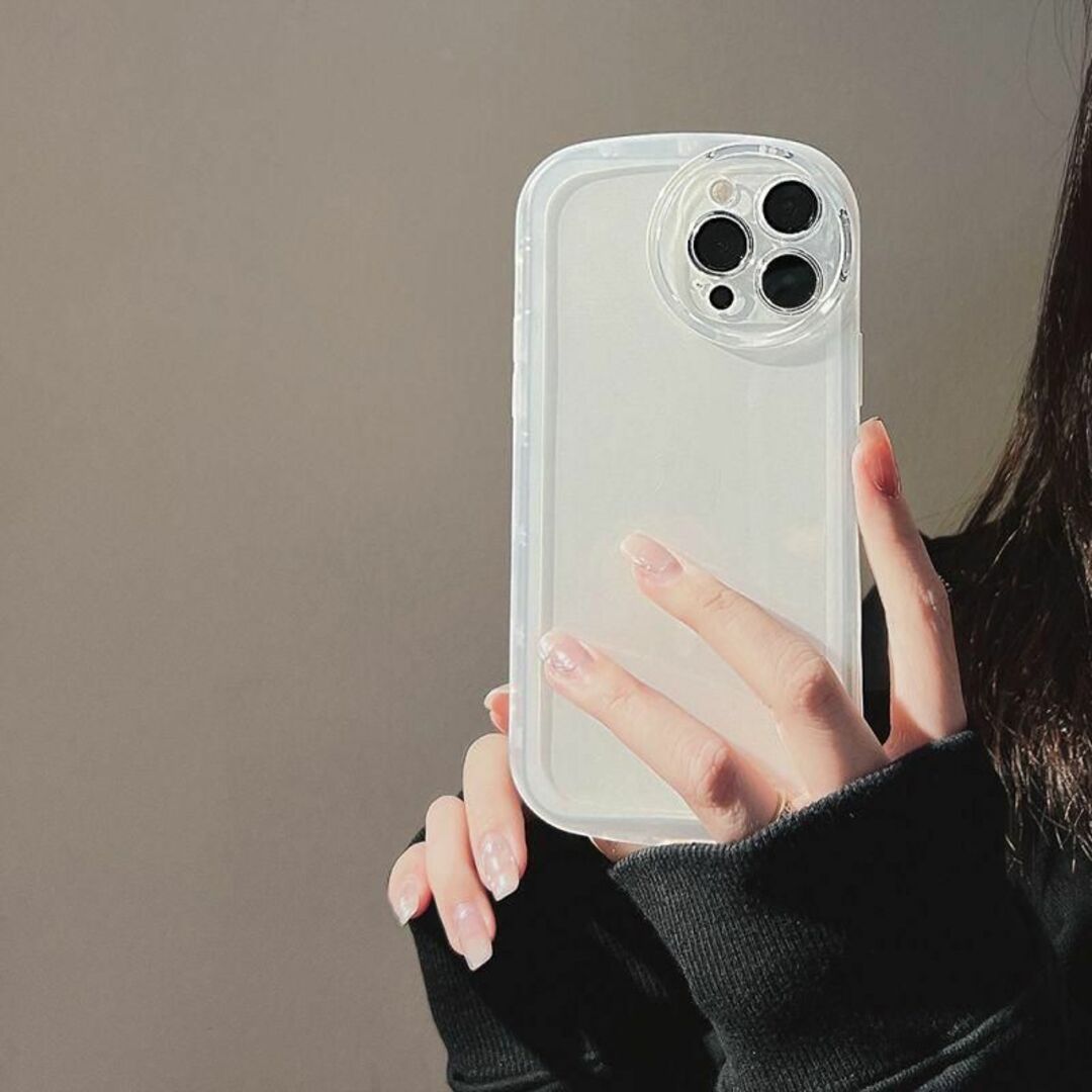iPhone15 ケース 可愛い透明 アイフォン 耐衝撃 指紋防止 レンズ保護 スマホ/家電/カメラのスマホアクセサリー(iPhoneケース)の商品写真
