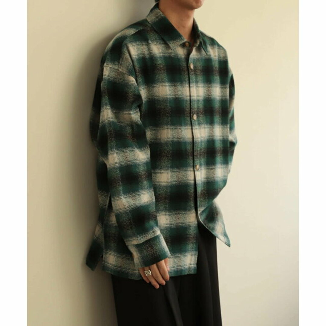 SENSE OF PLACE by URBAN RESEARCH(センスオブプレイスバイアーバンリサーチ)の【GRN×BLK】オンブレチェックルーズシャツ メンズのトップス(シャツ)の商品写真