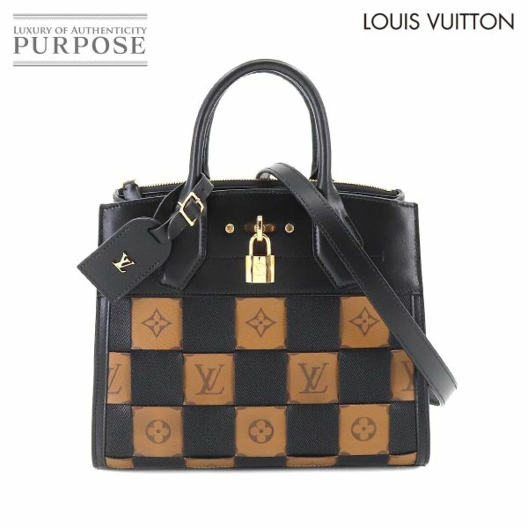 未使用 展示品 ルイ ヴィトン LOUIS VUITTON シティ スティーマー PM 2way ハンド ショルダー バッグ レザー ノワール M53252 VLP 90205811