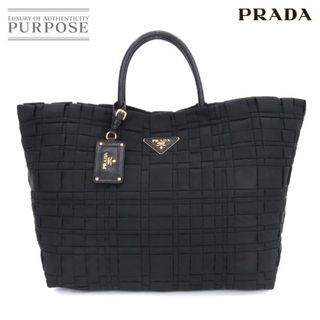 プラダ(PRADA)の新品同様 プラダ PRADA トート バッグ ナイロン レザー ブラック BN1652 ゴールド 金具 VLP 90205854(トートバッグ)