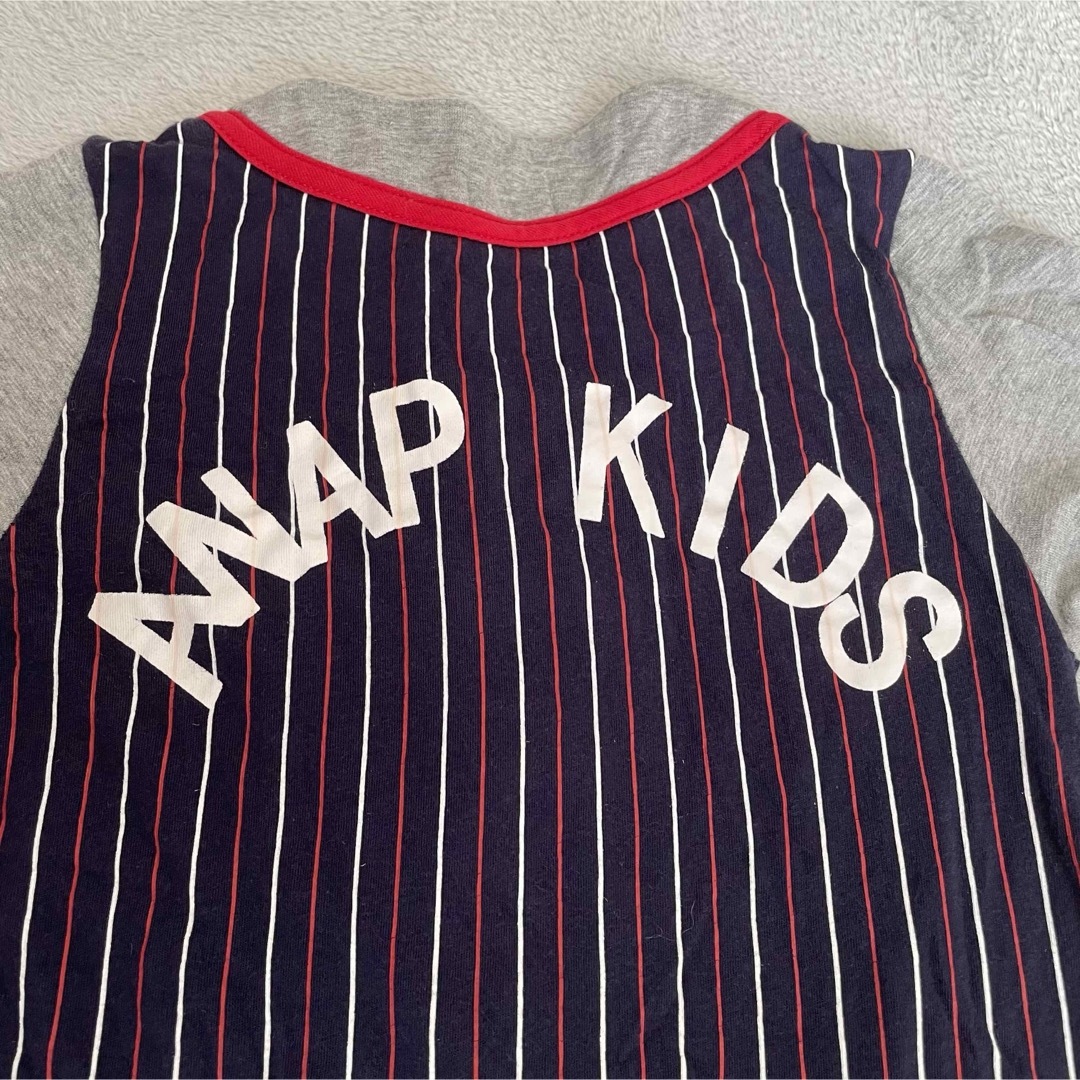 ANAP Kids(アナップキッズ)のANAP KIDS ロンパース レア 男女兼用 野球 バスケ 美品 NEXT  キッズ/ベビー/マタニティのベビー服(~85cm)(ロンパース)の商品写真