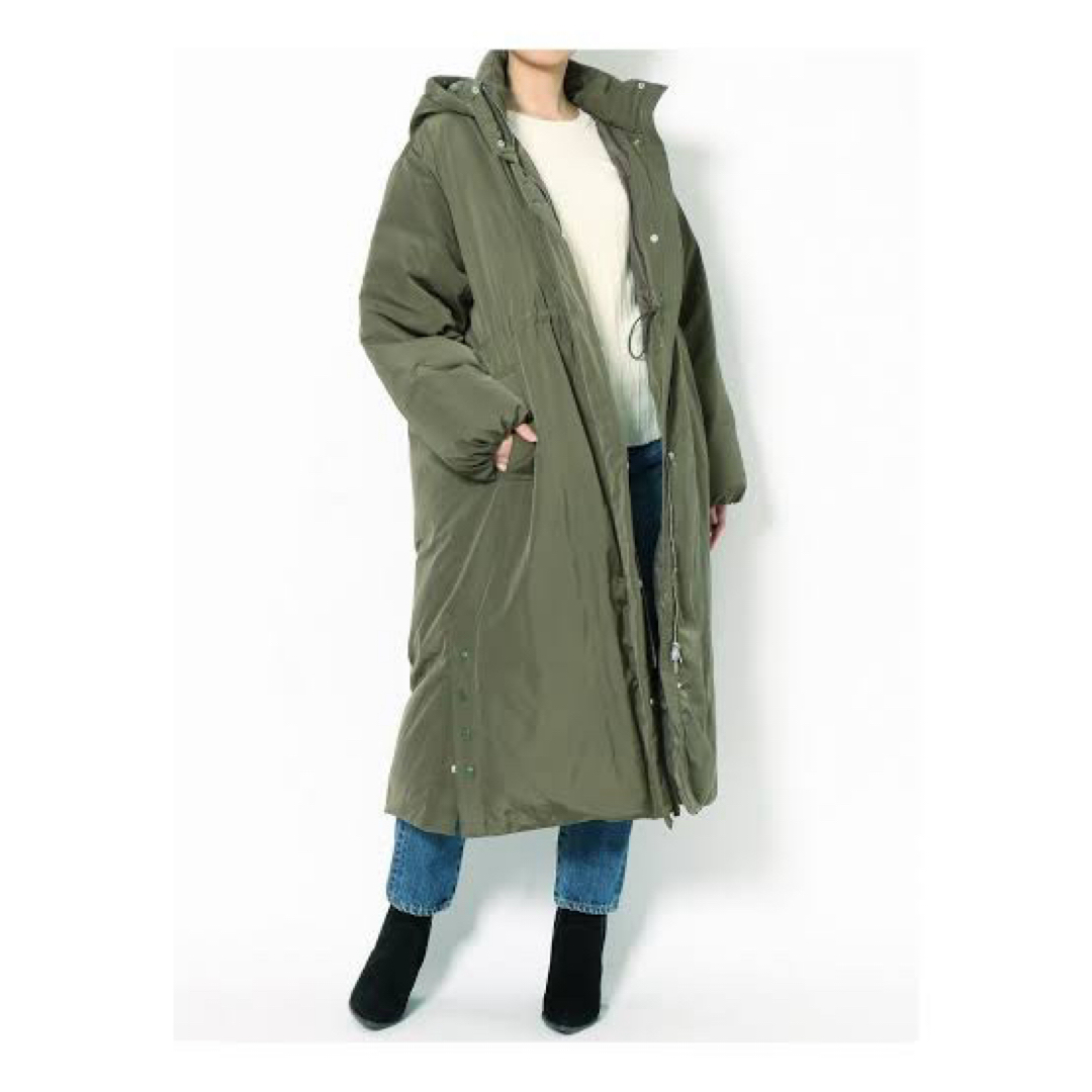 新品 スリットボリュームロングダウン
