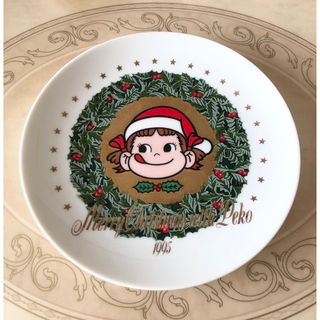 フジヤ(不二家)のぺこちゃん皿　1995   クリスマス🎄🤶(食器)