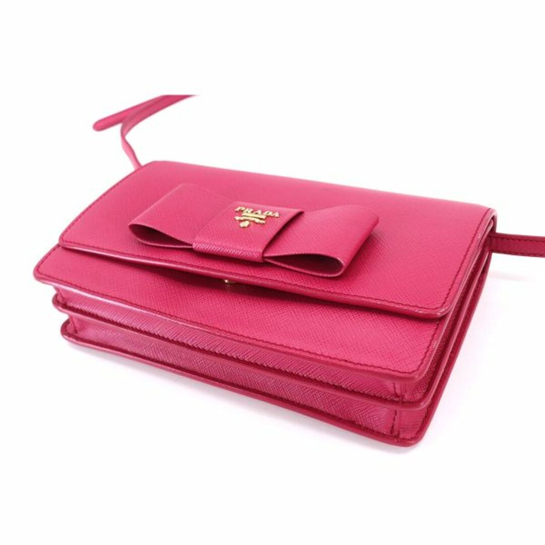 プラダ PRADA サフィアーノ ショルダー ウォレット 長財布
