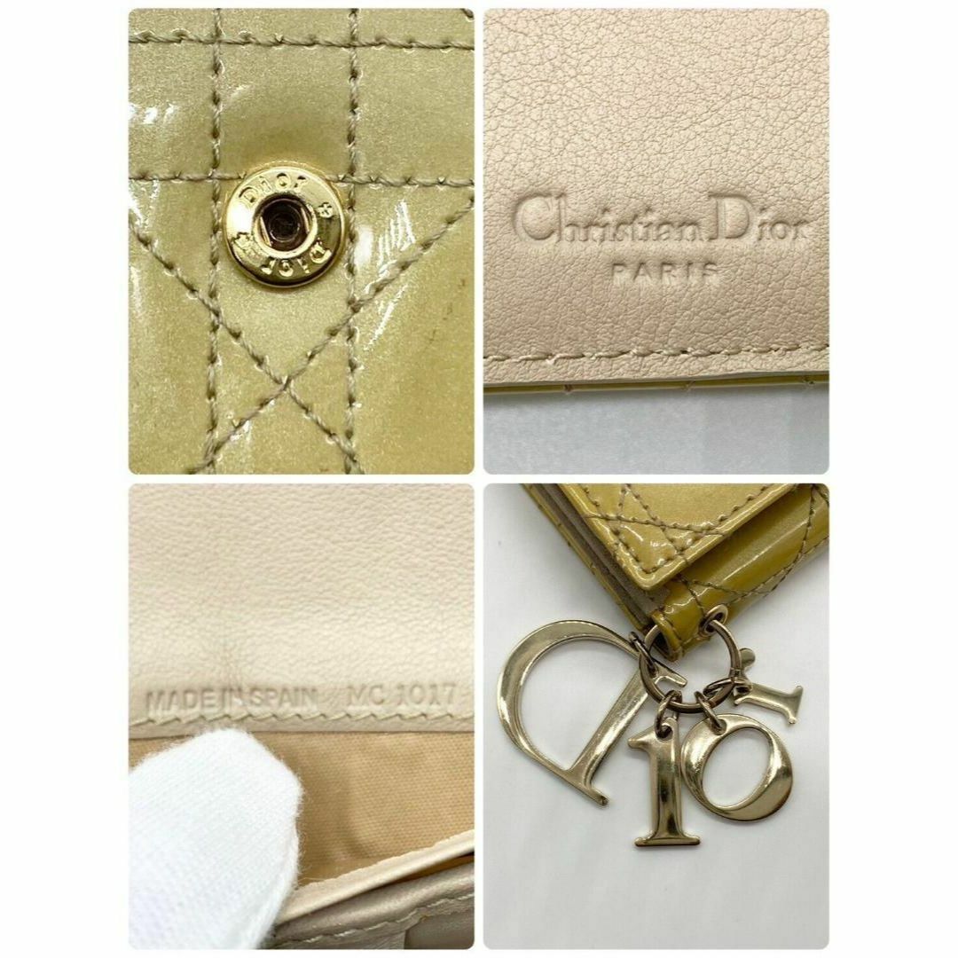 クリスチャンディオール 長財布 レディディオール カナージュ イエロー