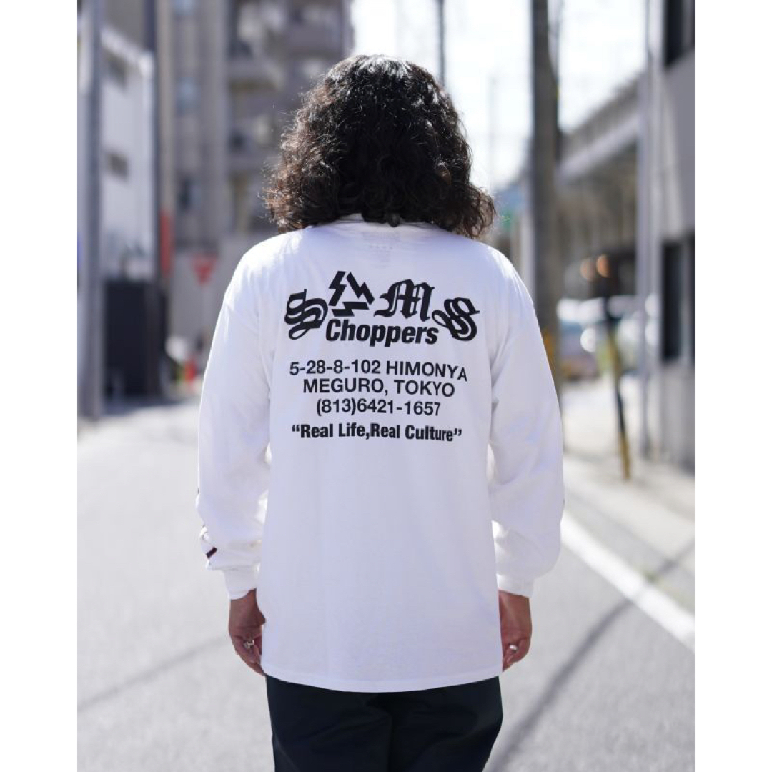 ショップ サムズ ロングスリーブTシャツ/SAMS フレイム WHITE L 4