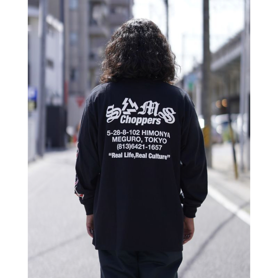 ショップ サムズ ロングスリーブTシャツ/SAMS フレイム BLACK XXL - T