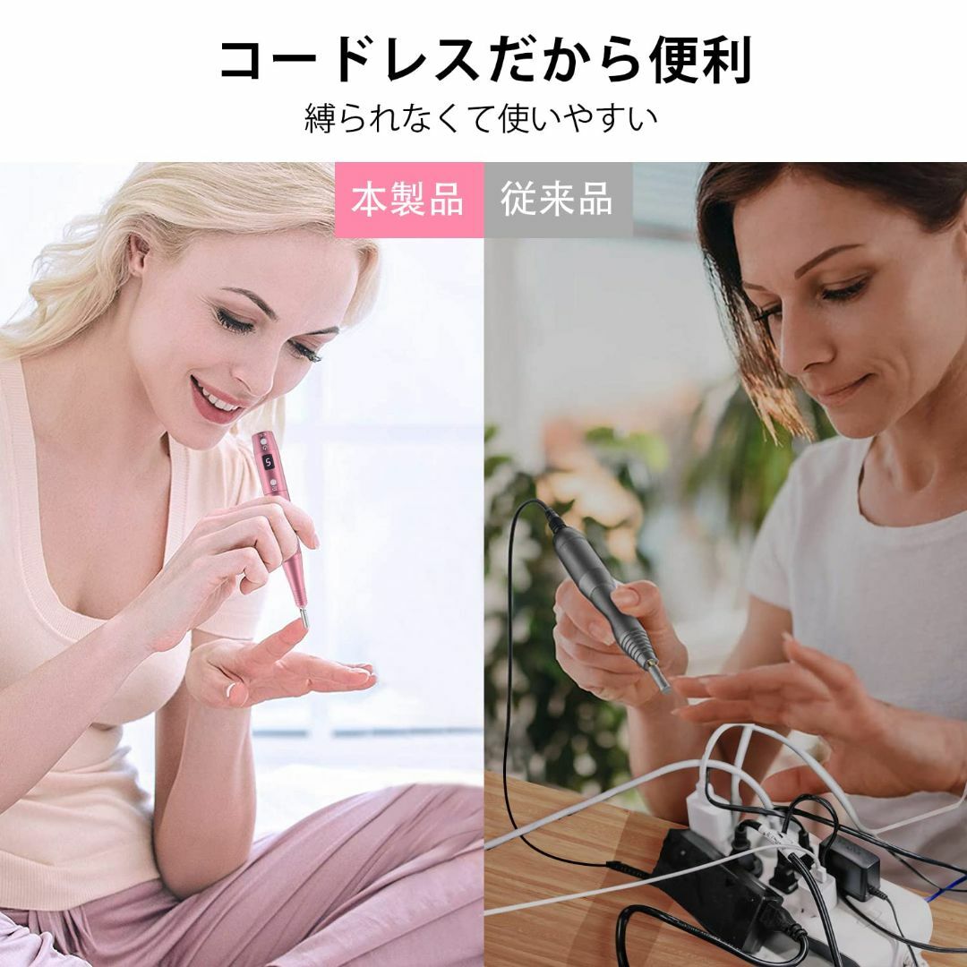 【人気商品】PELCAS電動ネイルマシンキット コードレス 爪やすり爪磨き US 3